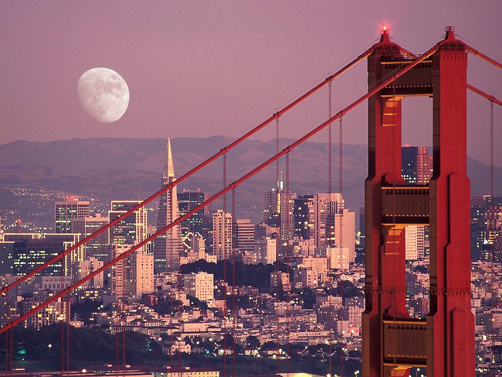 Moon over San Francisco